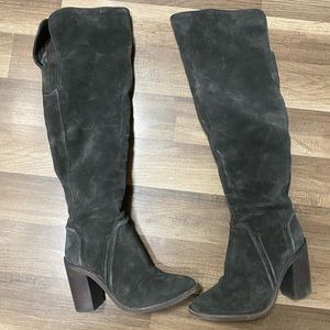 Vince Camuto knee high dark gray boots